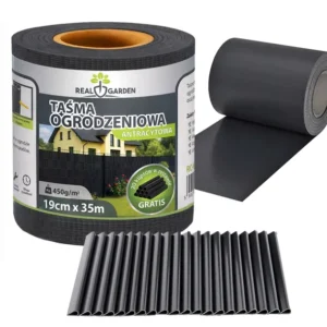 TAŚMA OGRODZENIOWA ANTRACYT 19cmx35m OSŁONA NA OGRODZENIE PANELOWE PŁOT UV