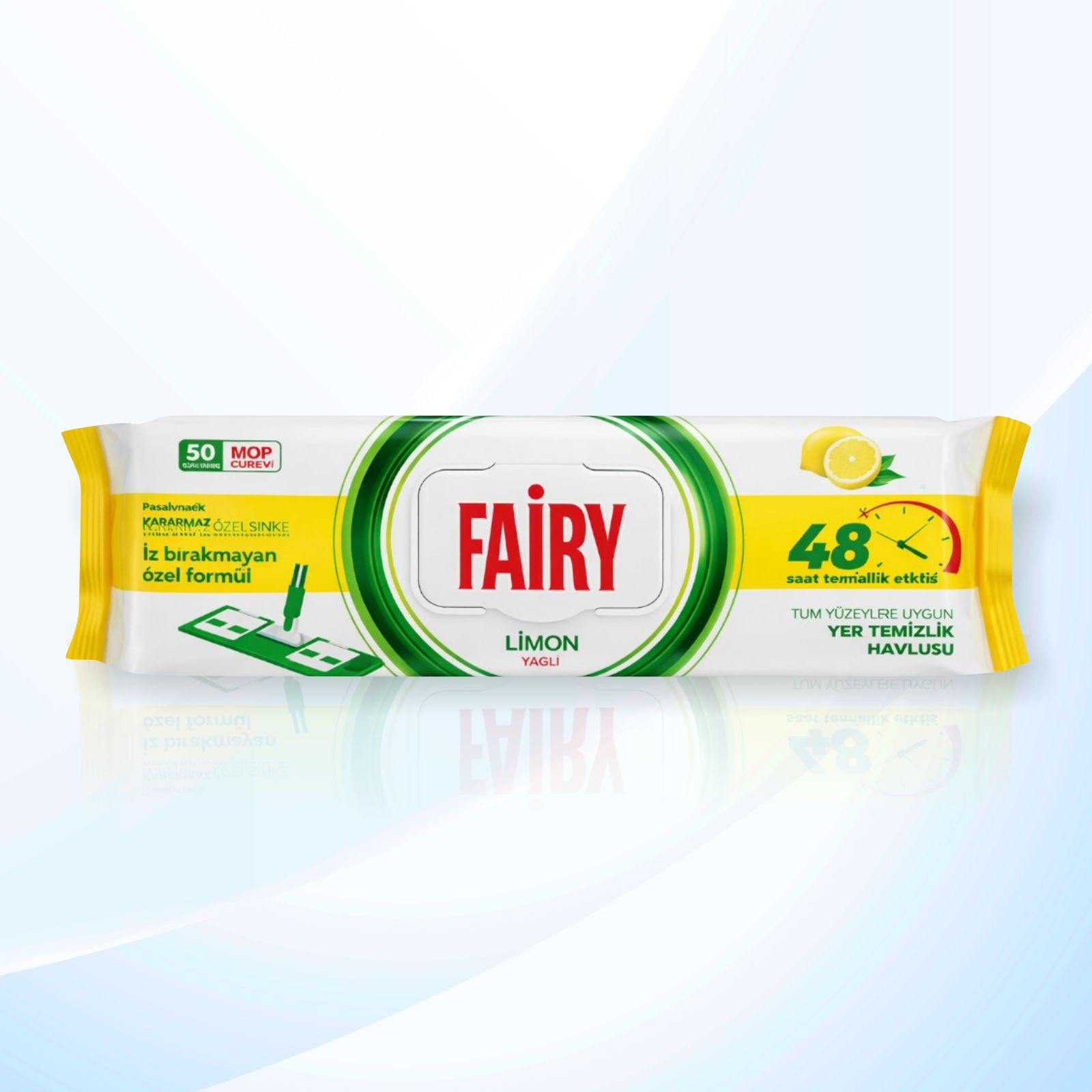 Zestaw mop płaski + chusteczki do mopa FAIRY 50 sztuk - obrazek 2