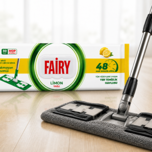 Zestaw mop płaski + chusteczki do mopa FAIRY 50 sztuk