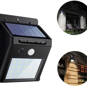 LAMPA SOLARNA 20 Led Czujnik Ruchu i Zmierzchu Ogrodowa Zewnętrzna IP65